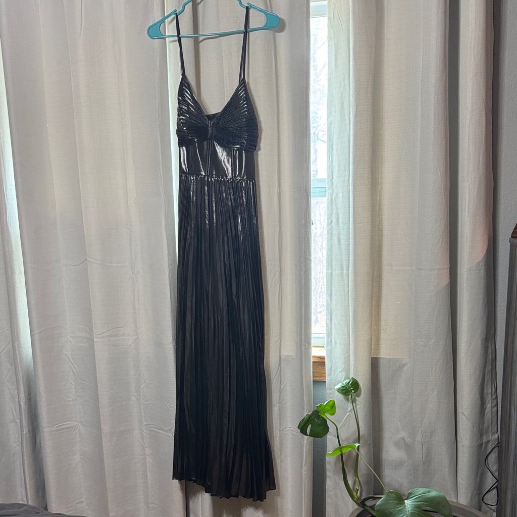 Banana Republic Black Metallic Maxi Dress